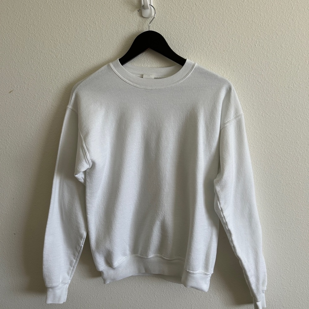 Hanes Men's White Crewneck Sweatshirt